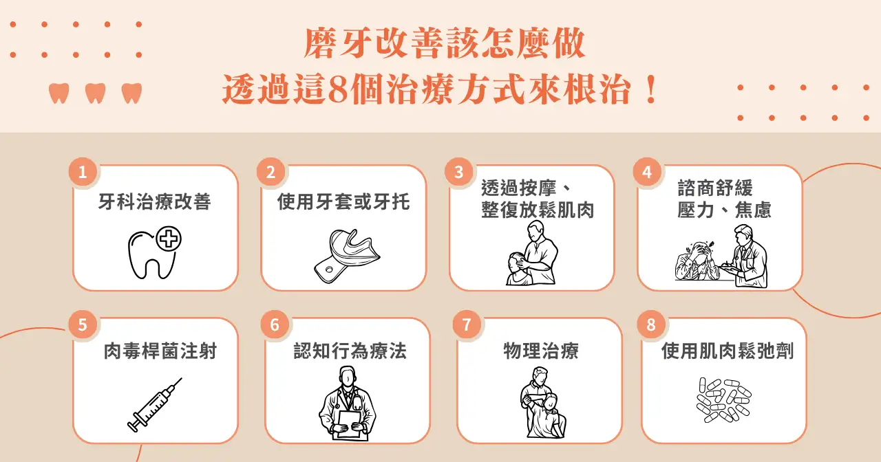 磨牙改善該怎麼做，透過這 8 個治療方式來根治！